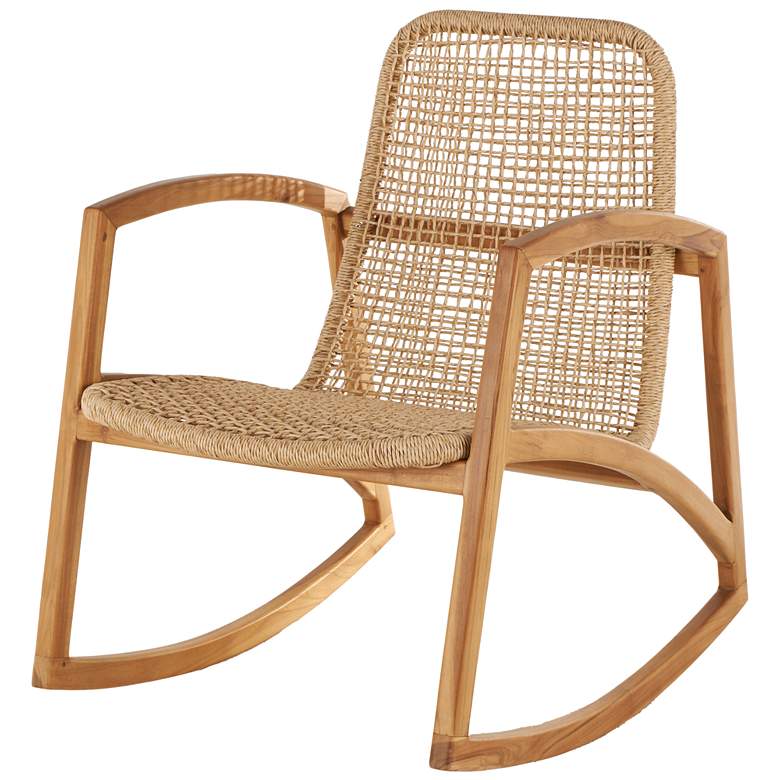 Image 1 Light Brown Plastic Rattan Handmade Woven Accent Chair, 24" x 24" x 34"