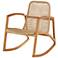 Light Brown Plastic Rattan Handmade Woven Accent Chair, 24" x 24" x 34"