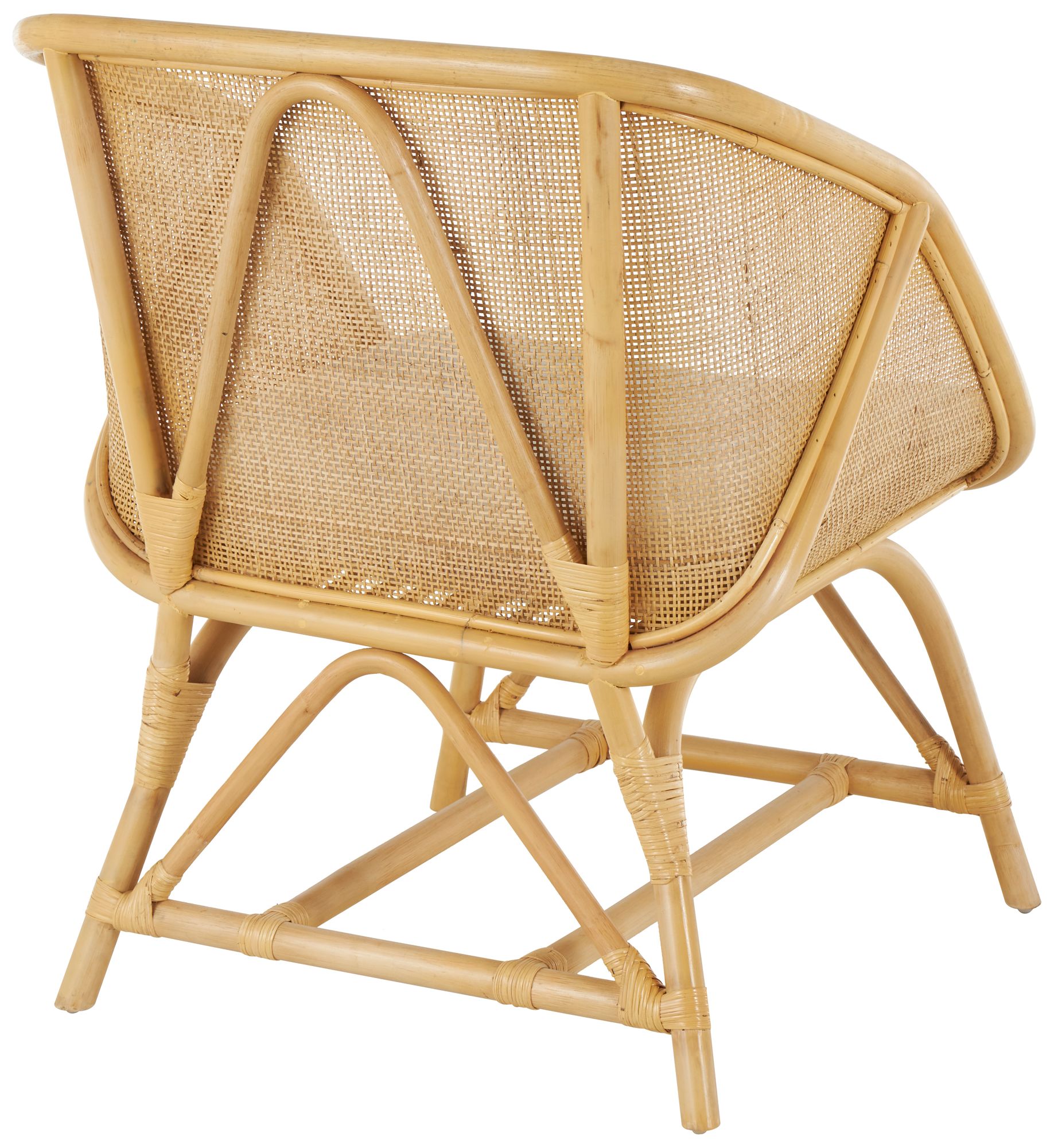 Image 5 Light Brown Rattan Traditional Accent Chair, 24" x 26" x 32" more views