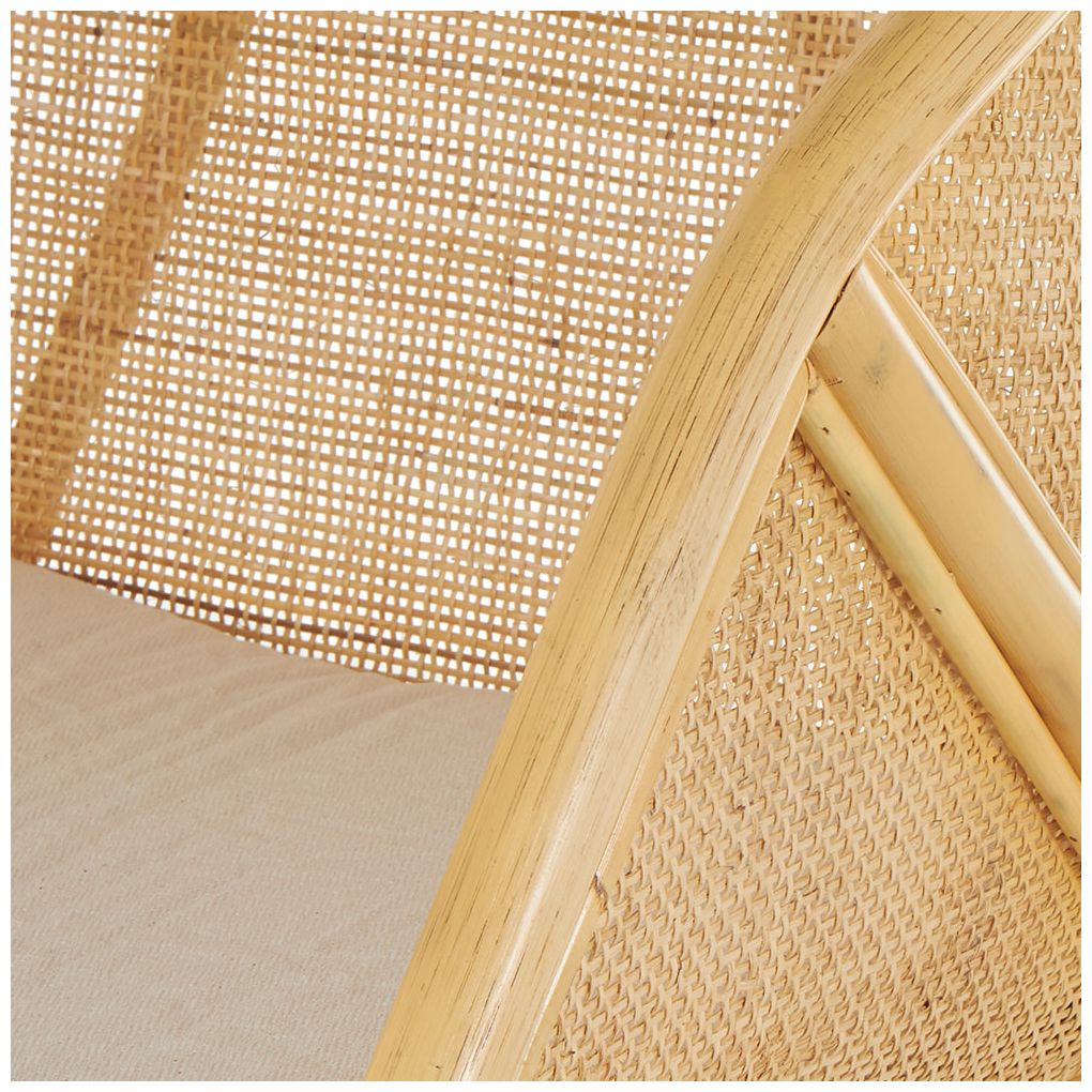 Light Brown Rattan Traditional Accent Chair, 24" x 26" x 32"