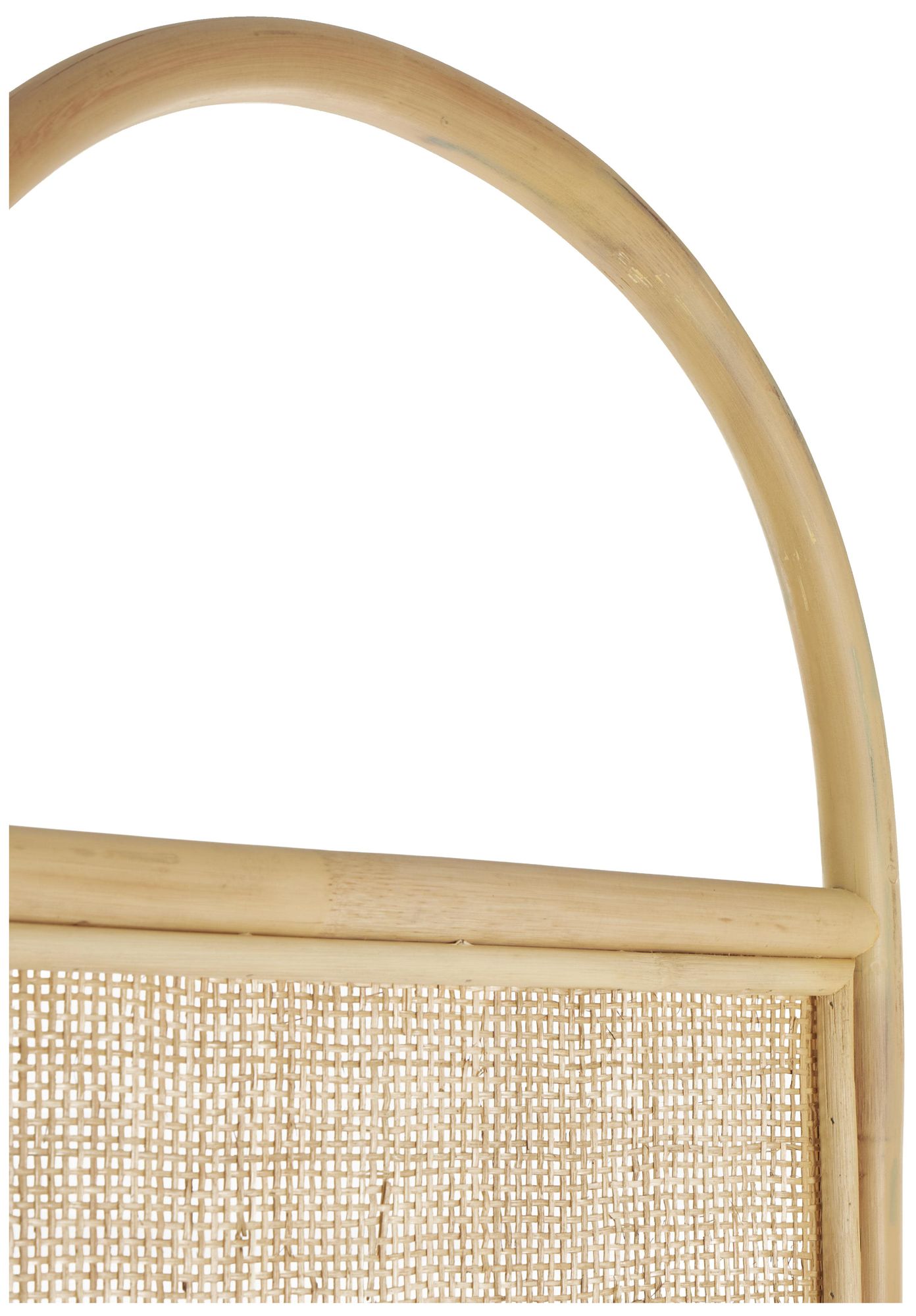 Image 4 Light Brown Rattan Traditional Room Divider Screen, 51" x 17" x 71" more views