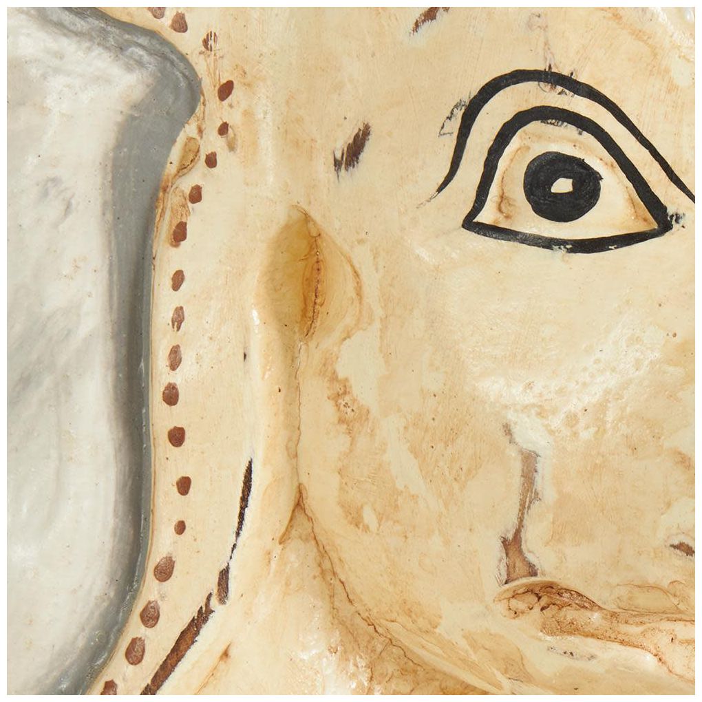 Light Brown Wood Eclectic Sculpture, S/3 9", 8", 6"H