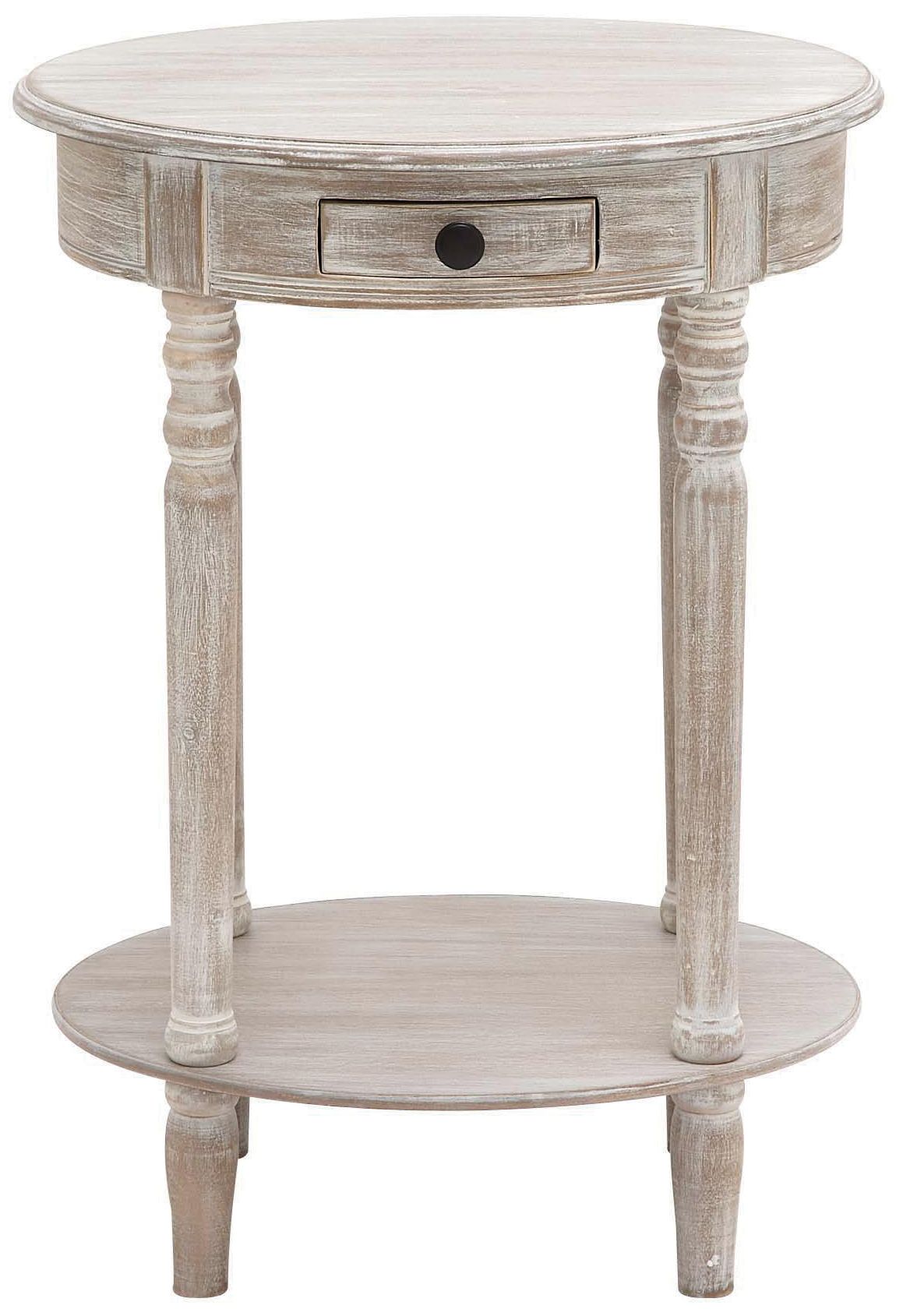 Image 2 Light Brown Wood Farmhouse Accent Table, 20" x 15" x 27"