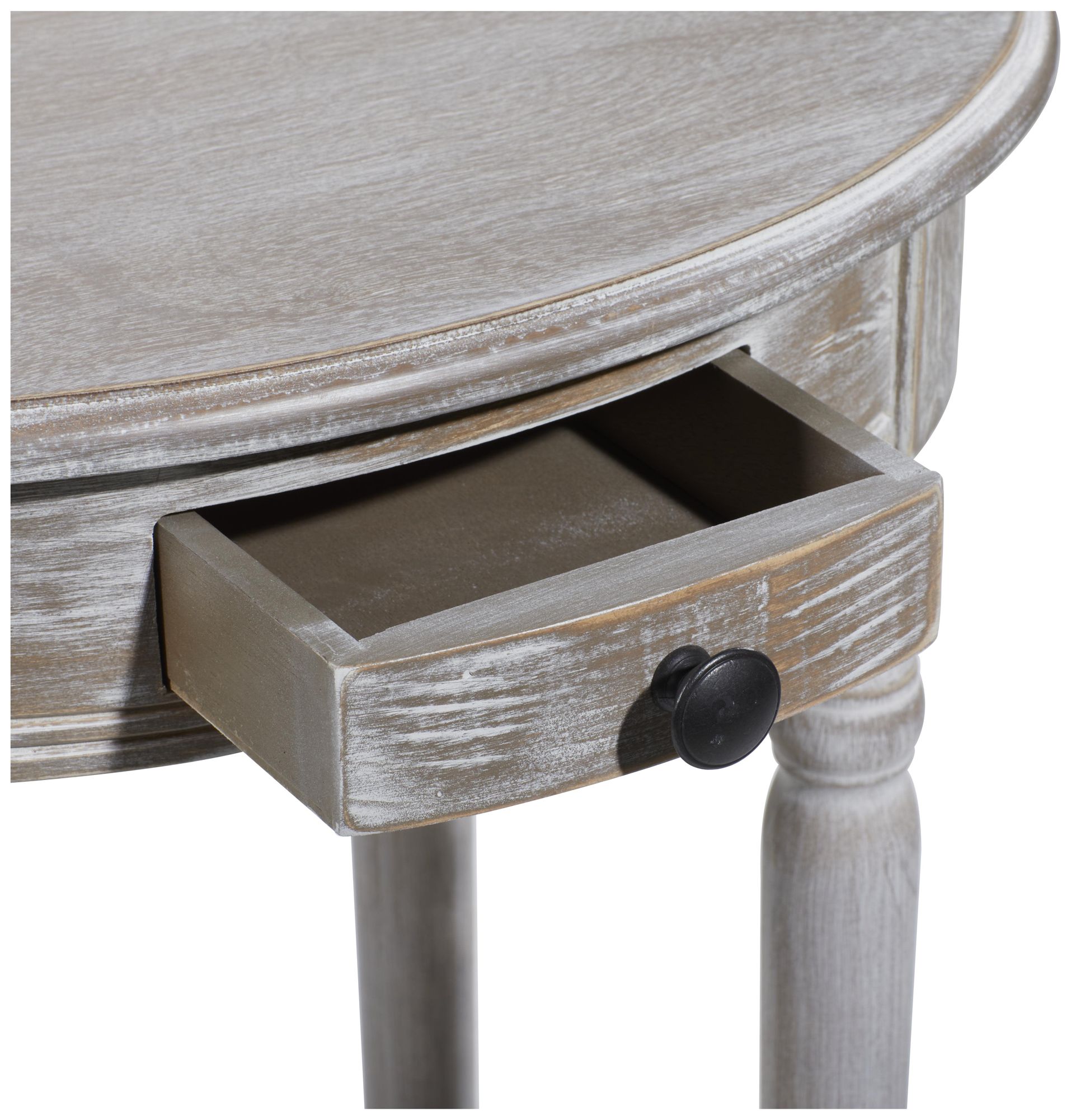 Image 3 Light Brown Wood Farmhouse Accent Table, 20" x 15" x 27" more views