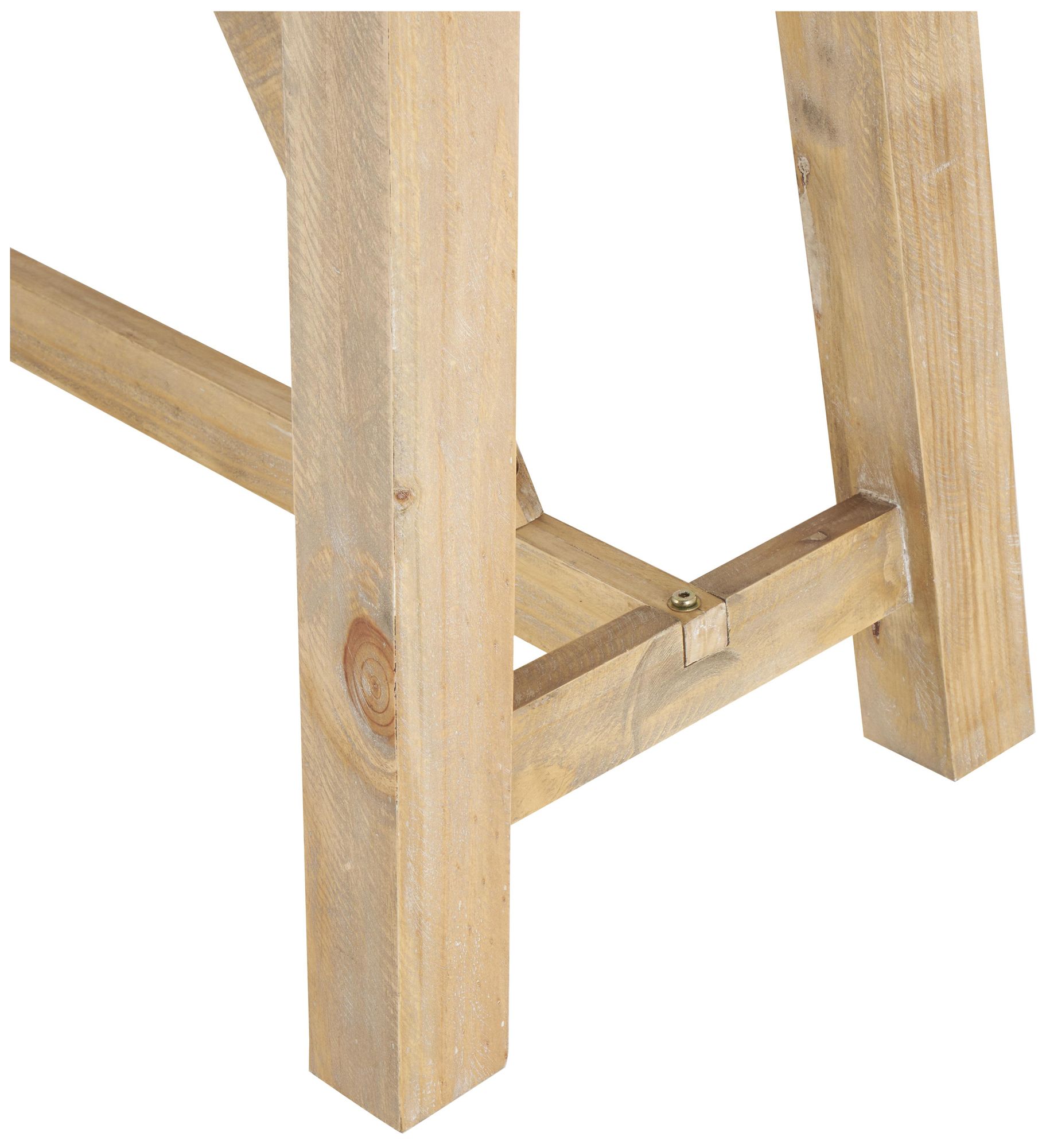 Image 2 Light Brown Wood Farmhouse Console Table, 59" x 19" x 32" more views