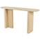 Light Brown Wood Modern Console Table, 63" x 16" x 32"