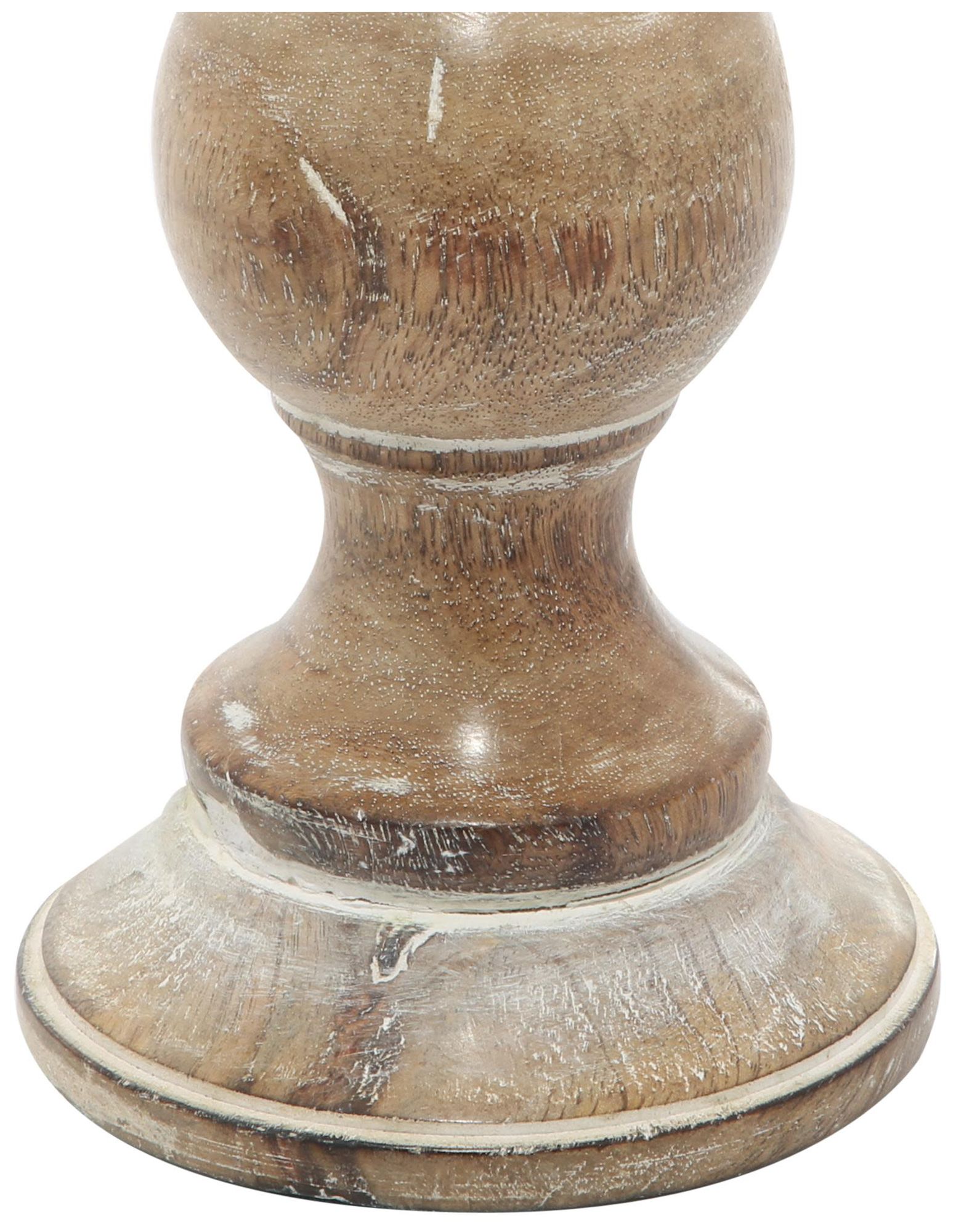 Image 4 Light Brown Wood Traditional Candle Hold more views