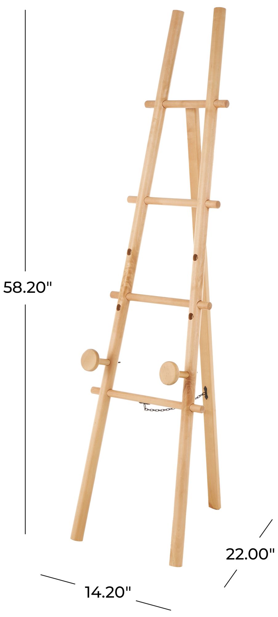 Image 7 Light Brown Wood Traditional Easel, 14" x 22" x 58" more views