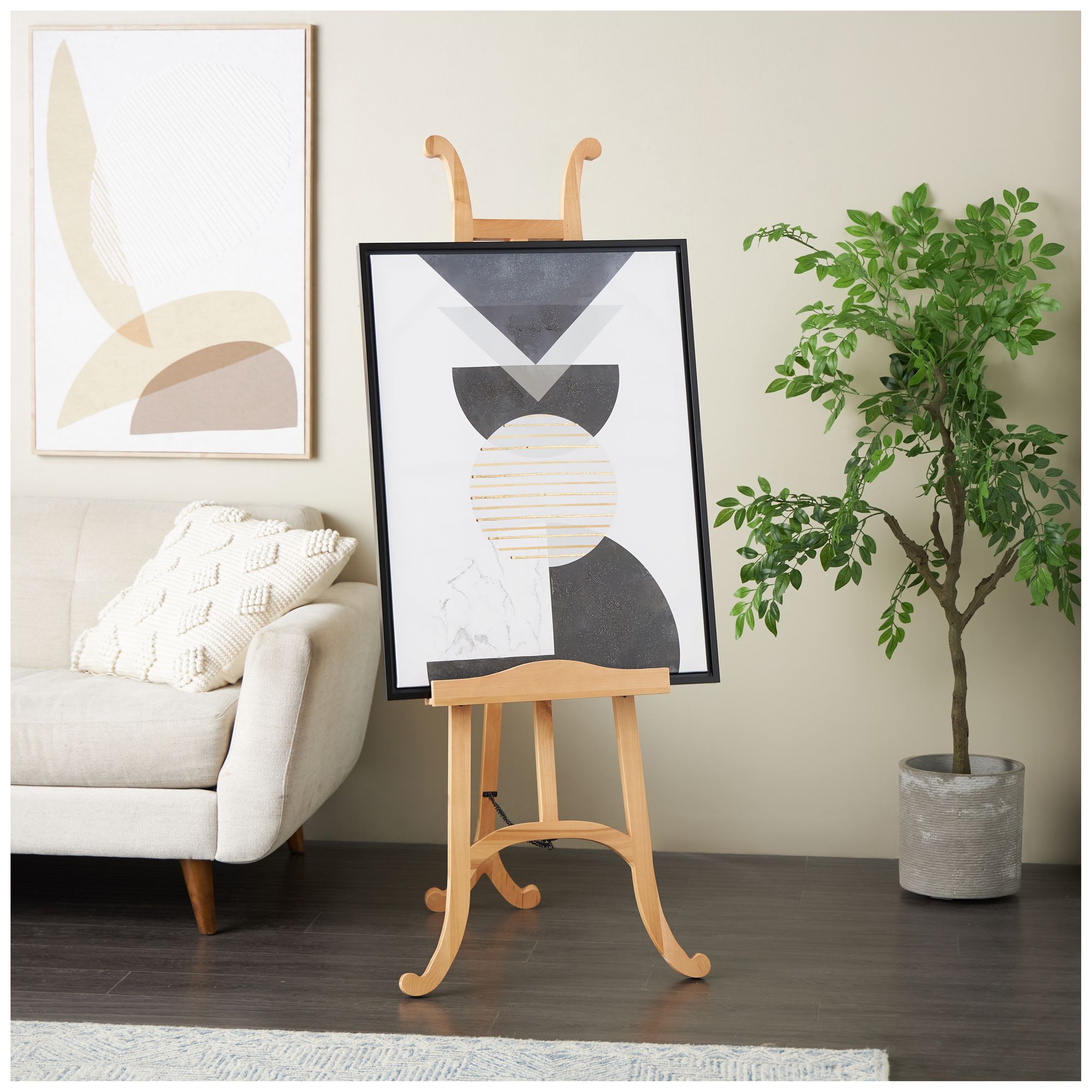 Image 4 Light Brown Wood Traditional Easel, 22" x 24" x 58" more views