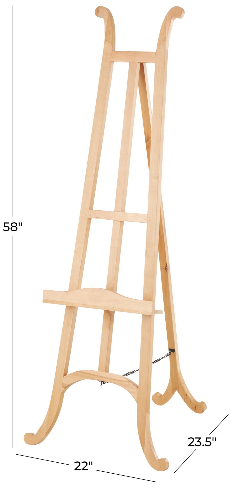 Image 7 Light Brown Wood Traditional Easel, 22" x 24" x 58" more views