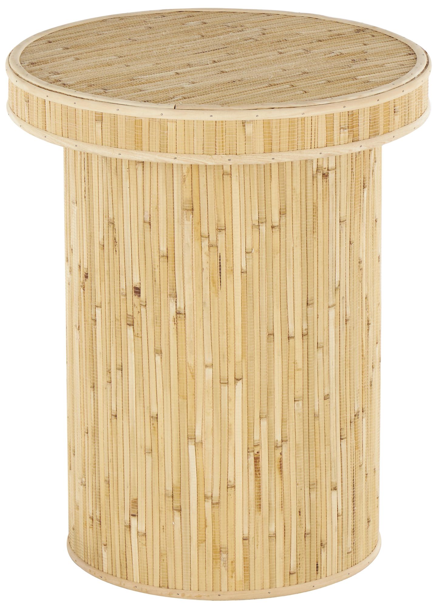 Image 6 Light Brown Wooden Contemporary Accent Table, 16" x 16" x 20" more views