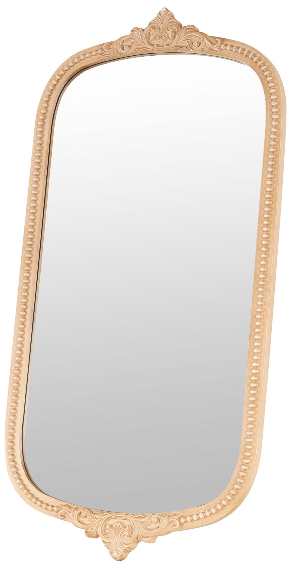Image 6 Light Brown Wooden Modern Farmhouse Wall Mirror, 24" x 1" x 48" more views