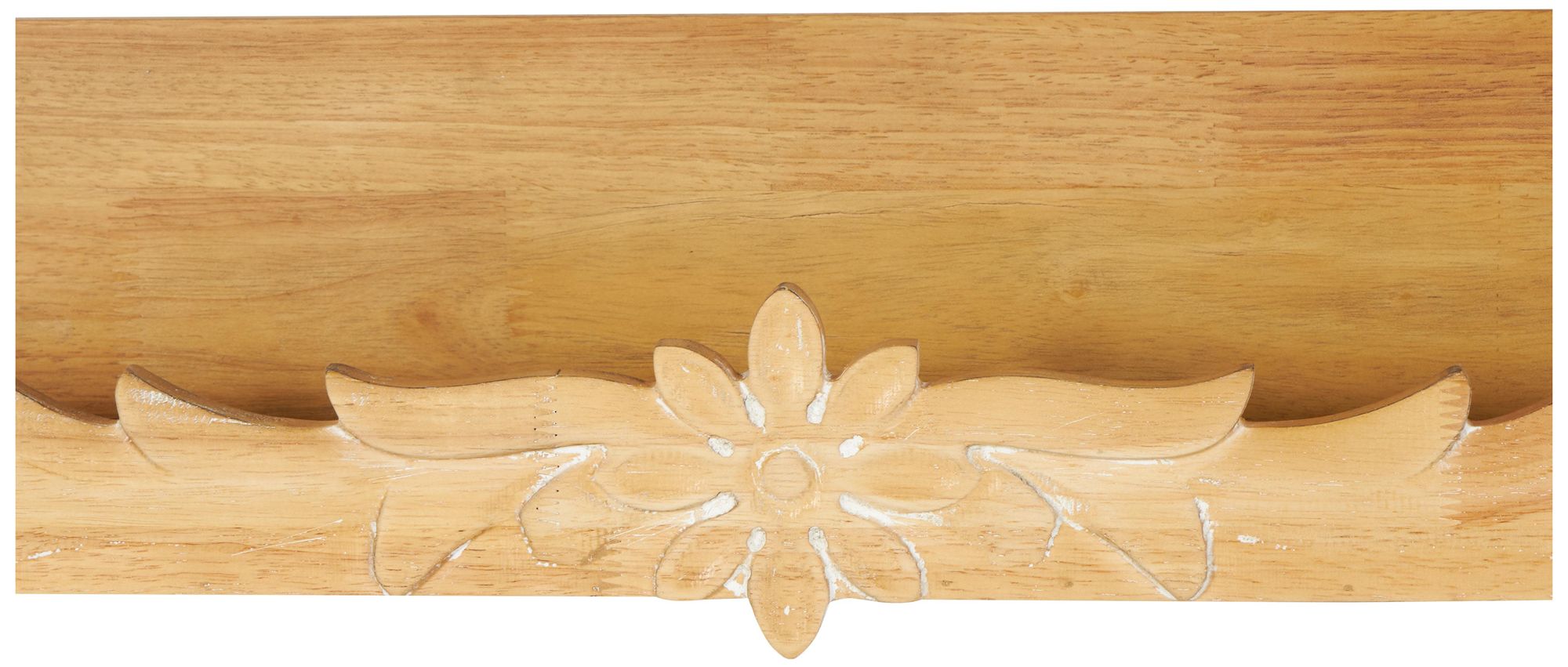 Image 2 Light Brown Wooden Natural Wall Shelf, 30" x 6" x 6" more views