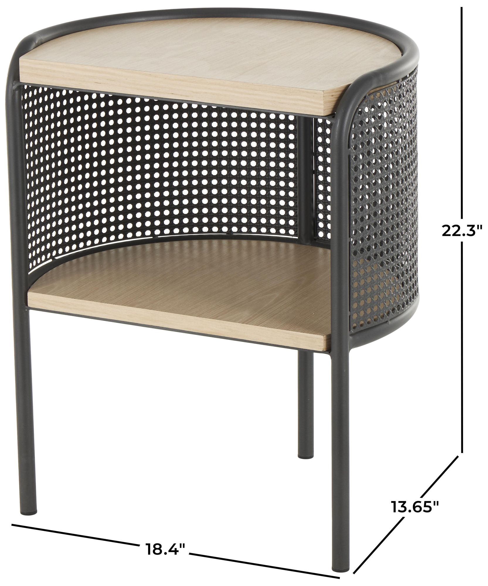 Image 7 Light Brown Wooden Traditional Accent Table, 18" x 14" x 22" more views