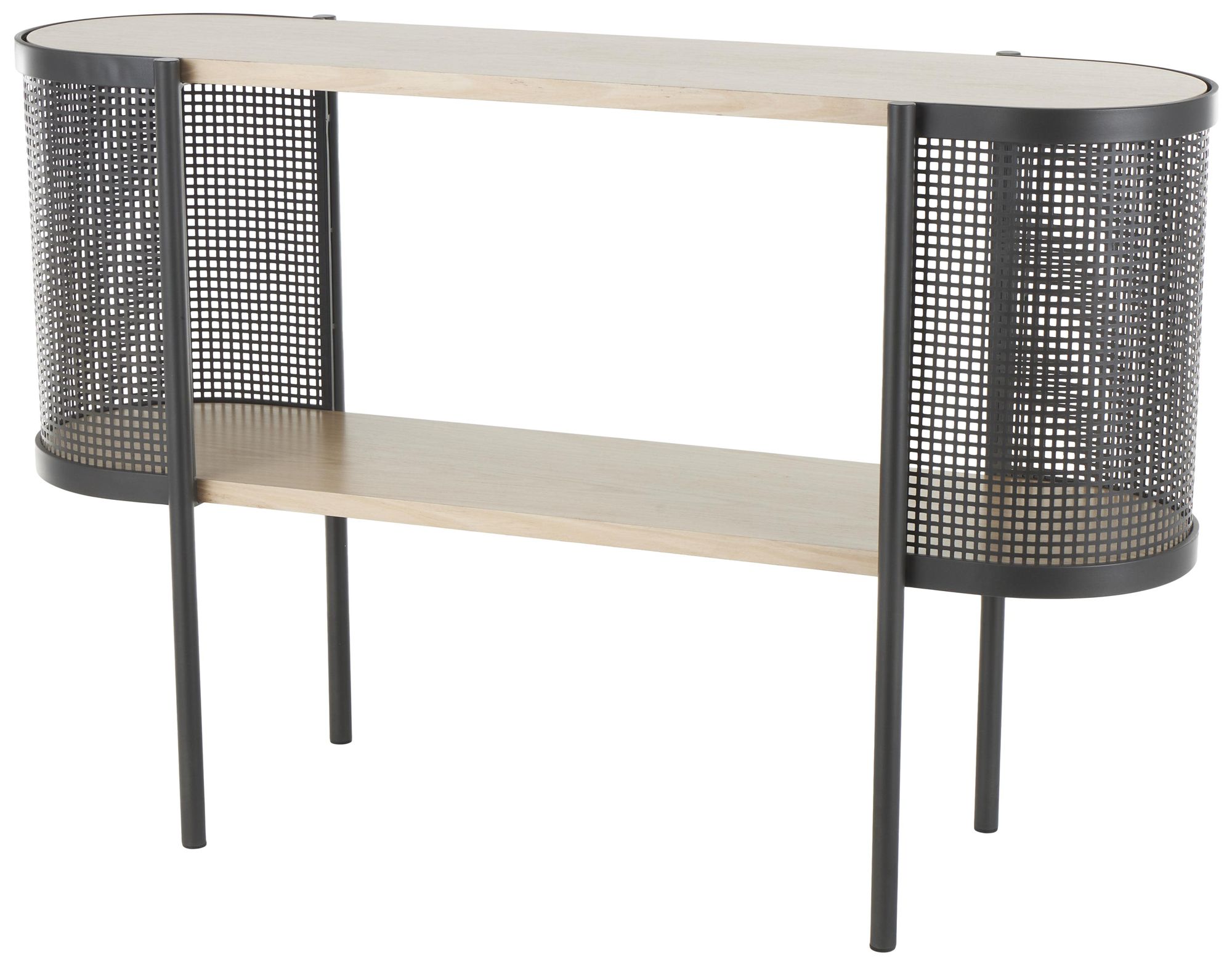 Image 2 Light Brown Wooden Traditional Console Table, 48" x 15" x 32"