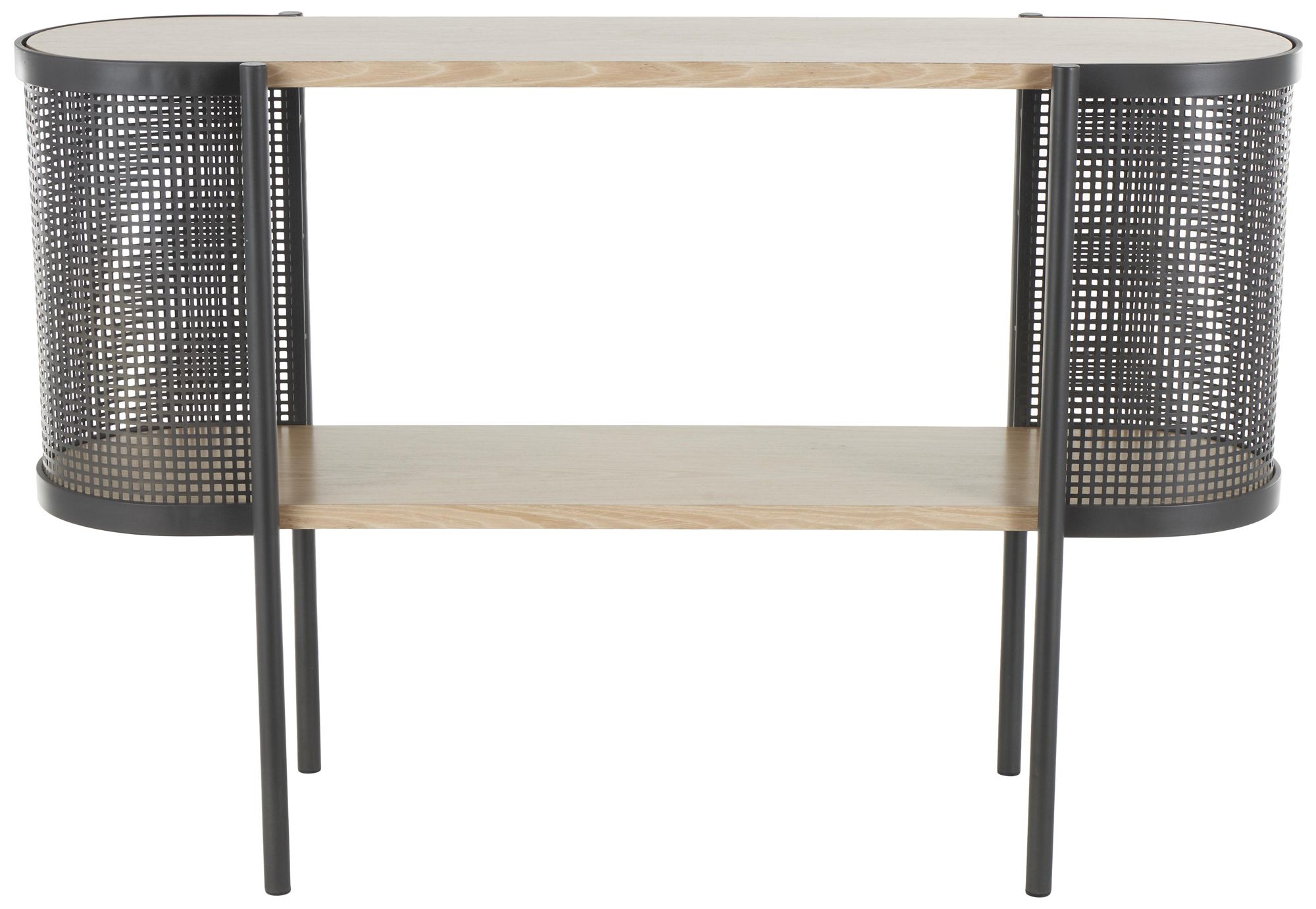 Image 6 Light Brown Wooden Traditional Console Table, 48" x 15" x 32" more views