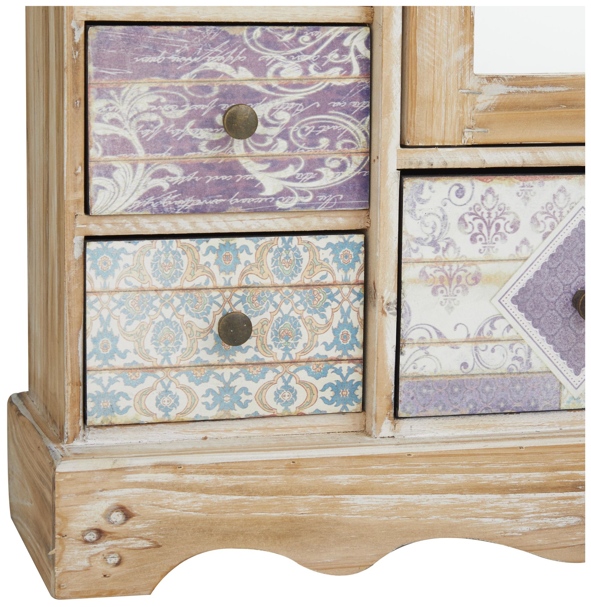 Image 4 Light Brown Wooden Vintage Jewelry Box, 18" x 6" x 16" more views