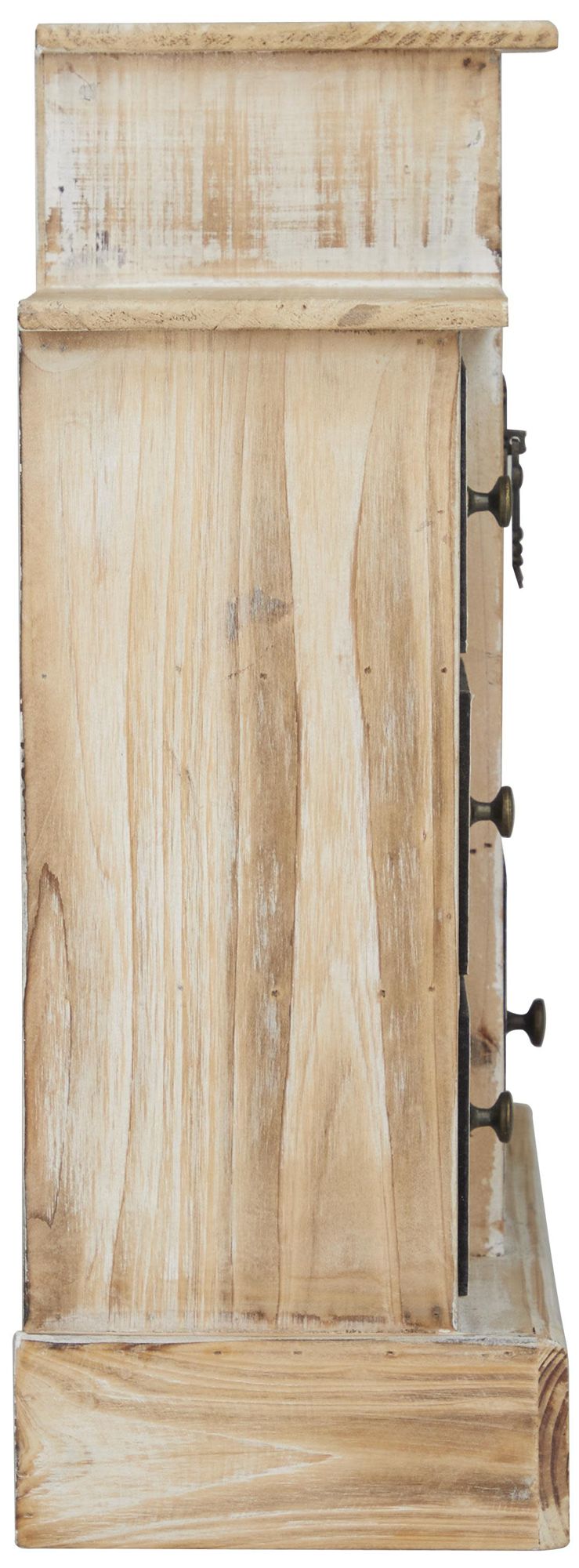 Image 6 Light Brown Wooden Vintage Jewelry Box, 18" x 6" x 16" more views