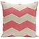 Light Coral Pink Chevron 20" Square Outdoor Pillow