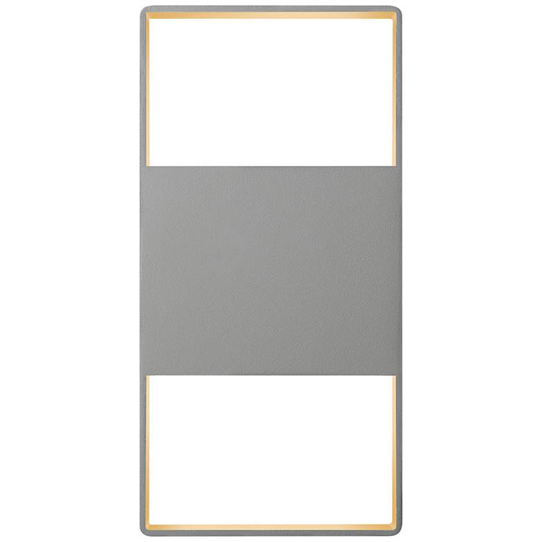 Image 1 Light Frames 14"H Textured Gray LED Outdoor Wall Light