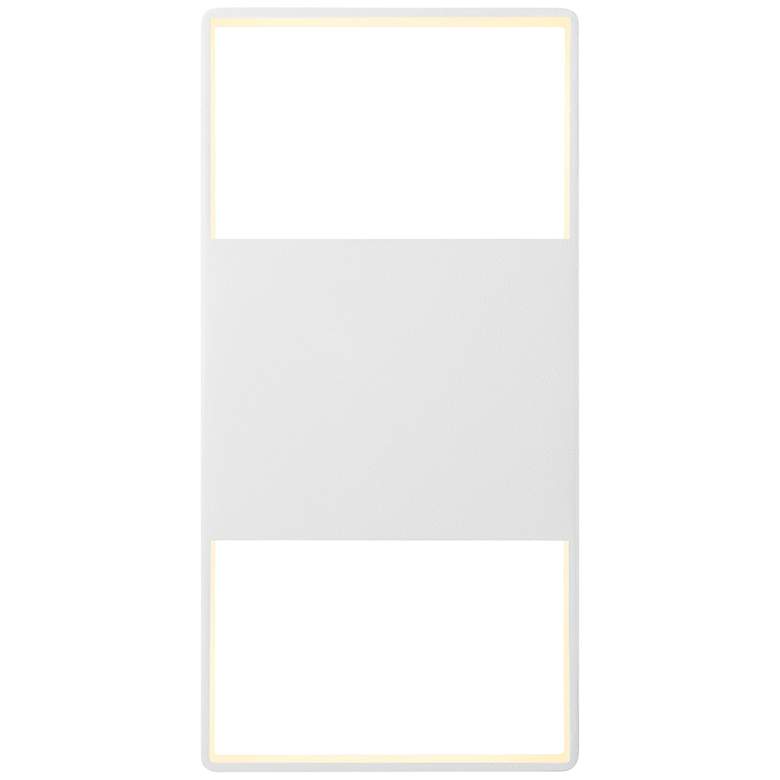 Image 1 Light Frames 14"H Textured White LED Outdoor Wall Light