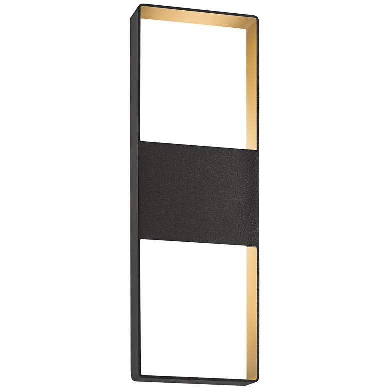 Image 1 Light Frames 21"H Textured Bronze LED Outdoor Wall Light