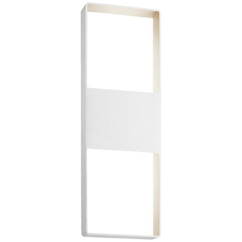 Image 1 Light Frames 21"H Textured White LED Outdoor Wall Light