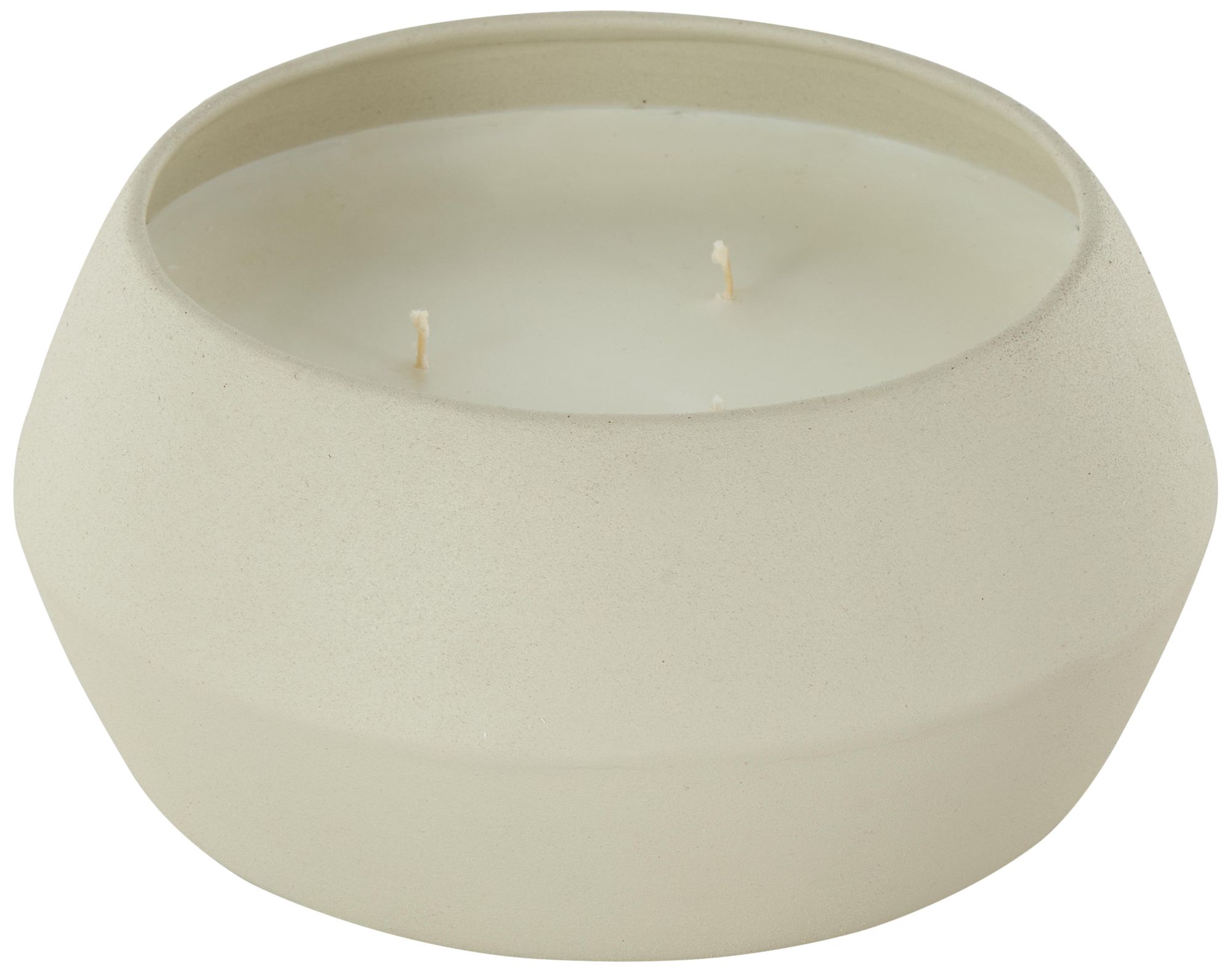 Image 2 Light Gray Metal Modern Candle, 4" x 4"