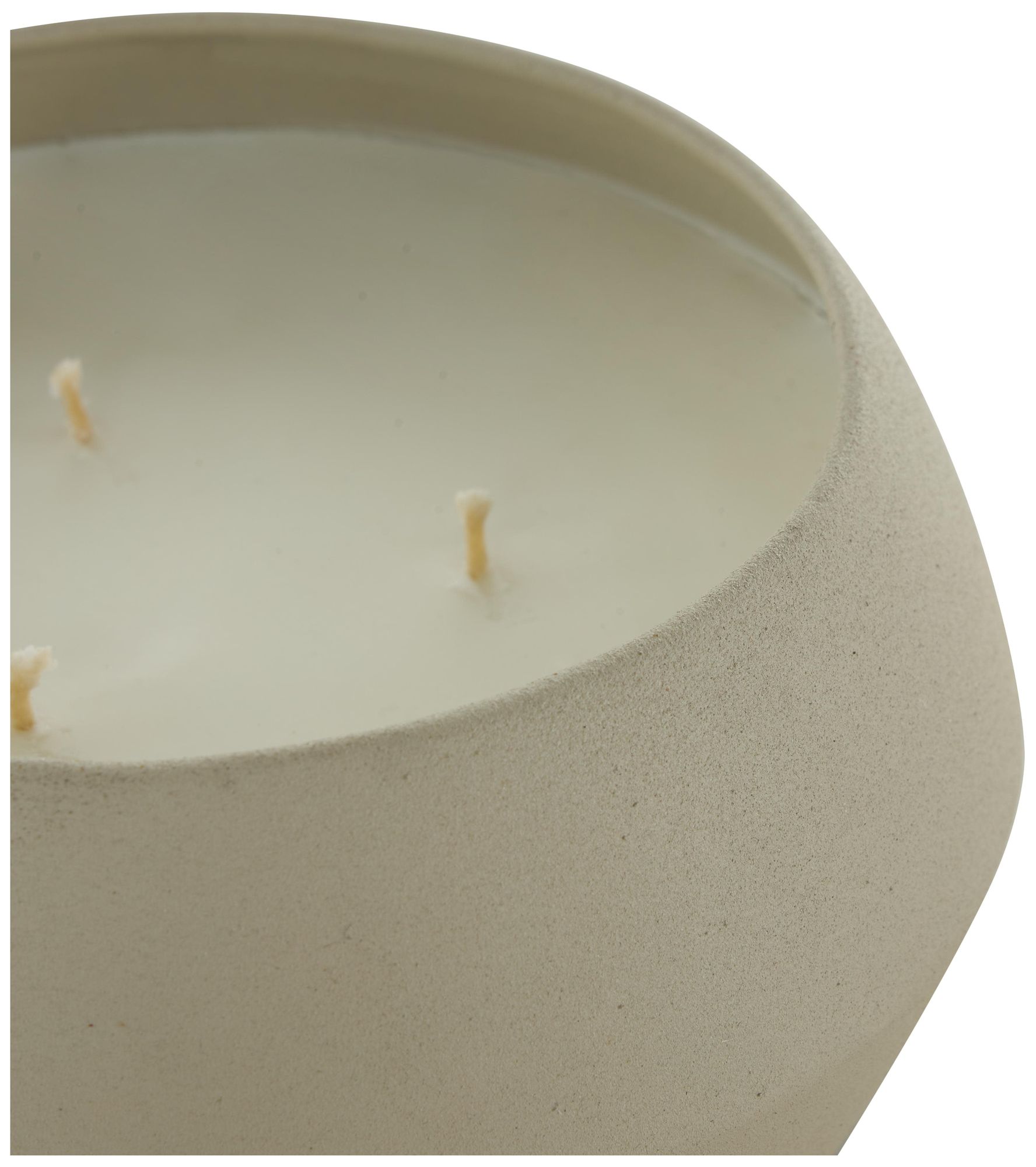 Image 3 Light Gray Metal Modern Candle, 4" x 4" more views