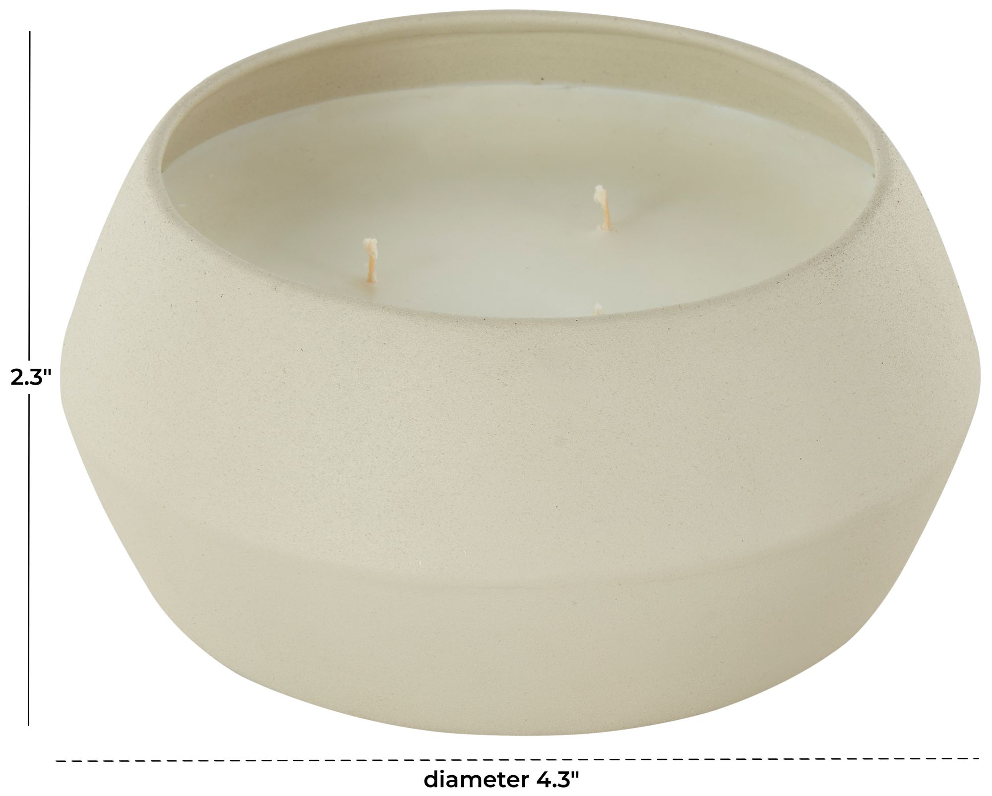 Image 7 Light Gray Metal Modern Candle, 4" x 4" more views