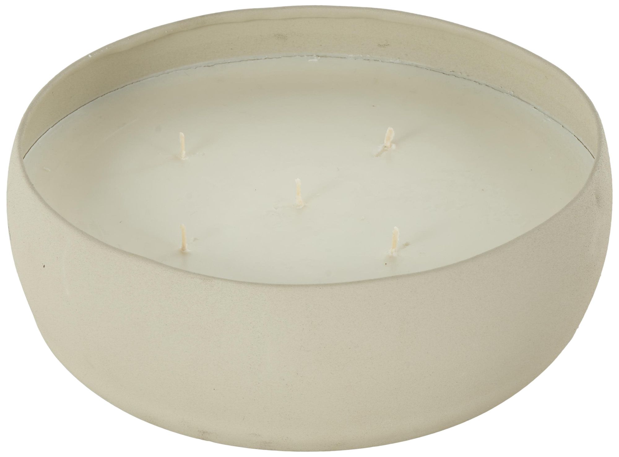 Image 2 Light Gray Metal Modern Candle, 9" x 9"