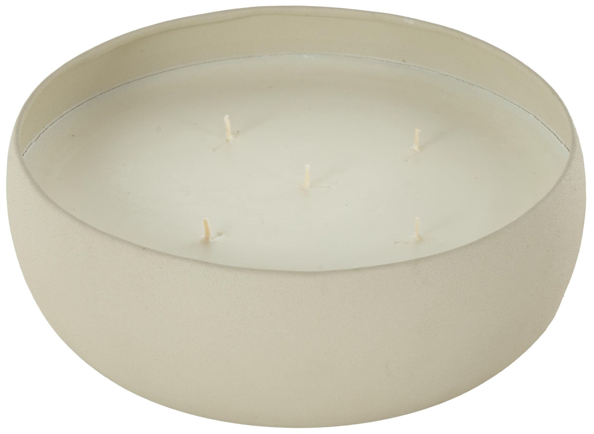 Image 6 Light Gray Metal Modern Candle, 9" x 9" more views