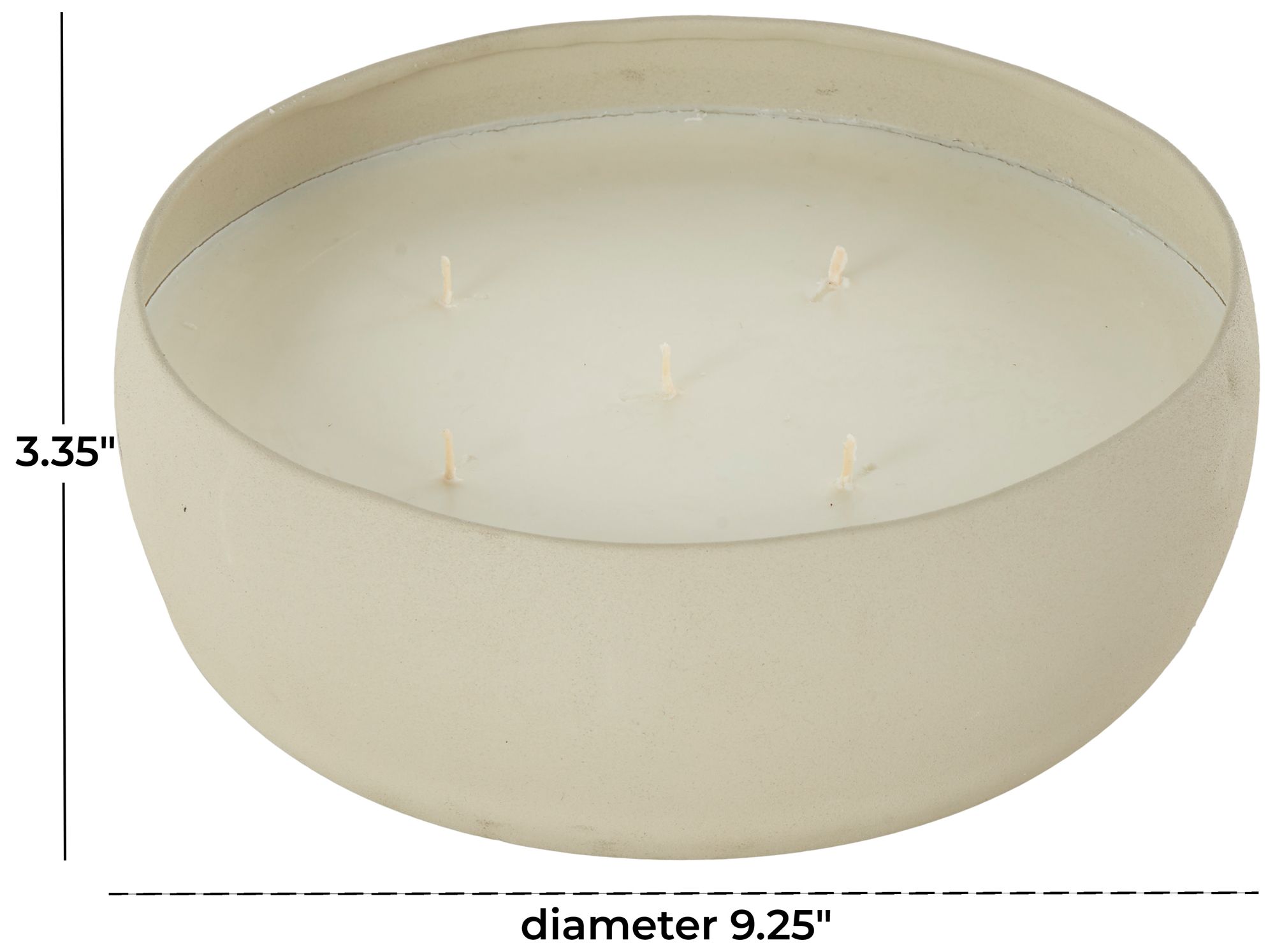 Image 7 Light Gray Metal Modern Candle, 9" x 9" more views