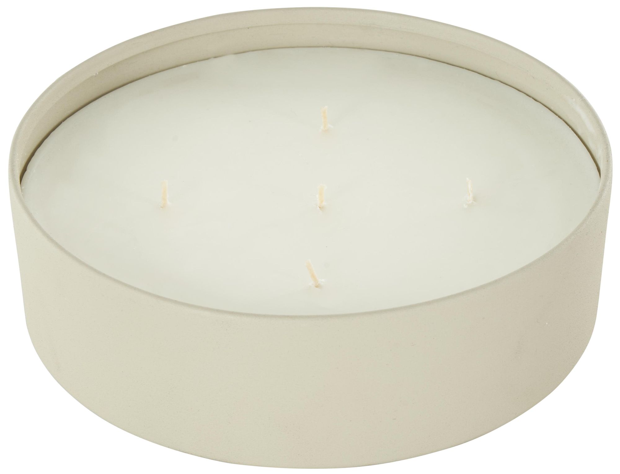 Image 5 Light Gray Metal Modern Candle, 9" x 9" more views