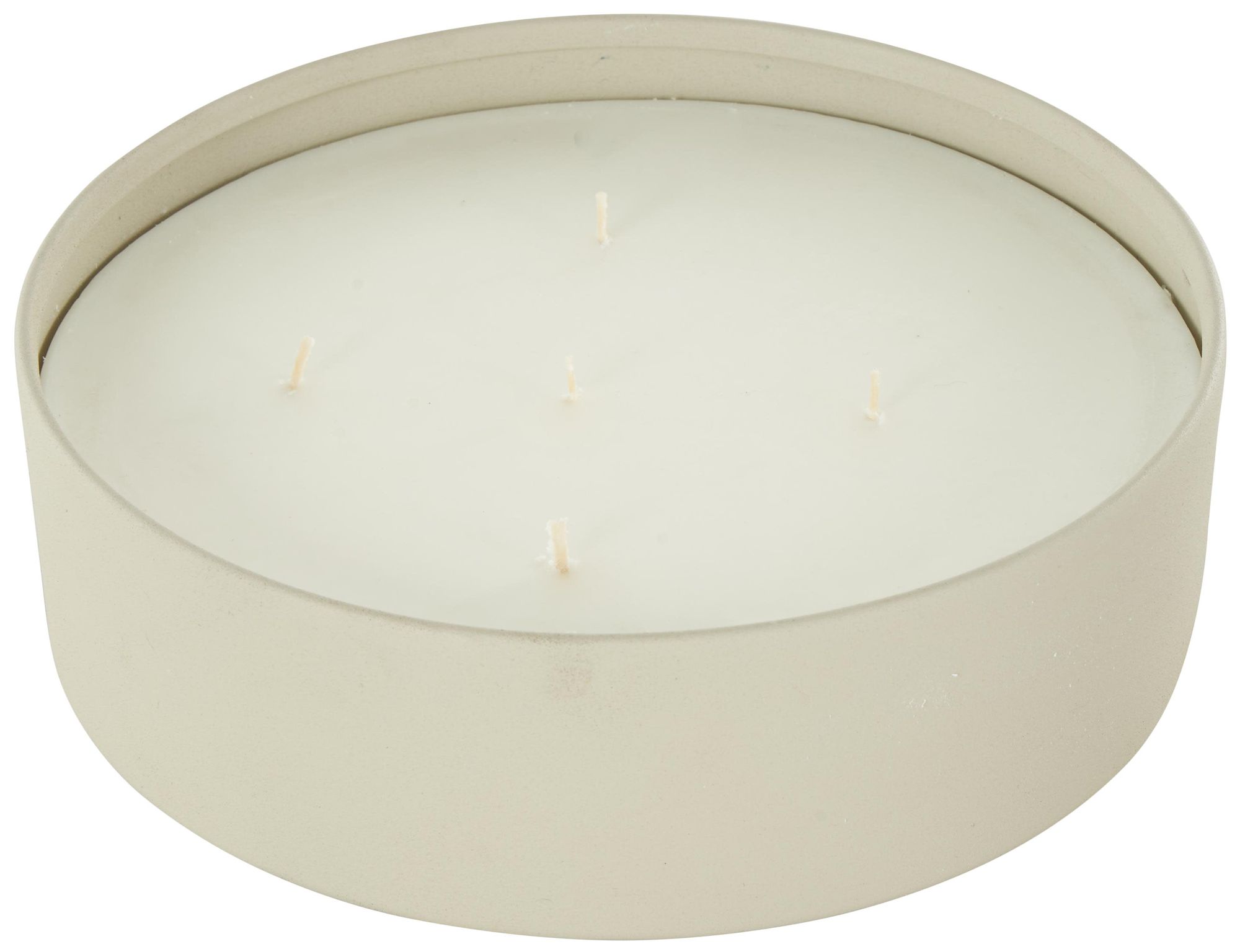 Image 6 Light Gray Metal Modern Candle, 9" x 9" more views