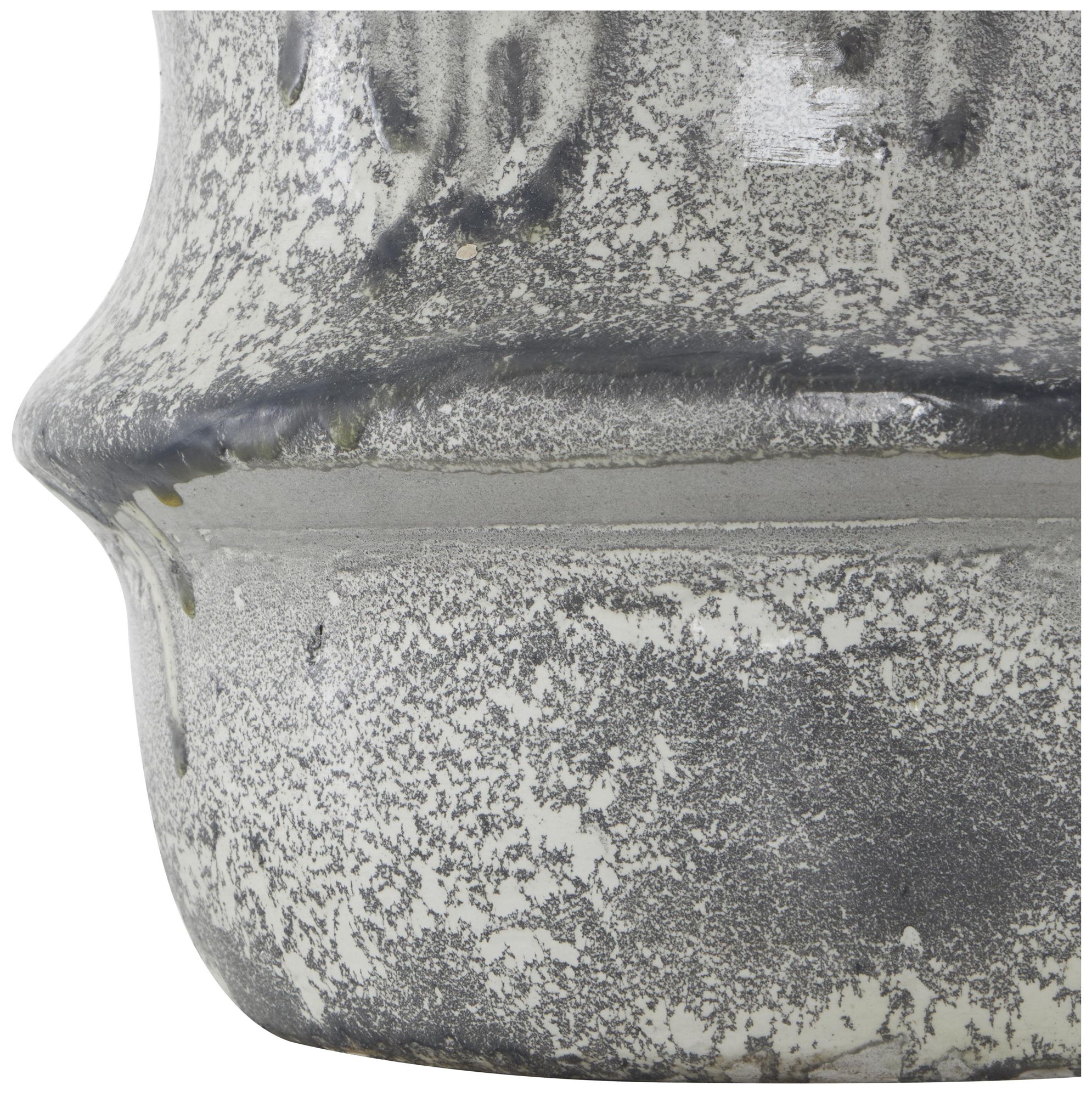 Image 3 Light Gray Paper Mache Eclectic Vase, 12" x 11" x 15" more views