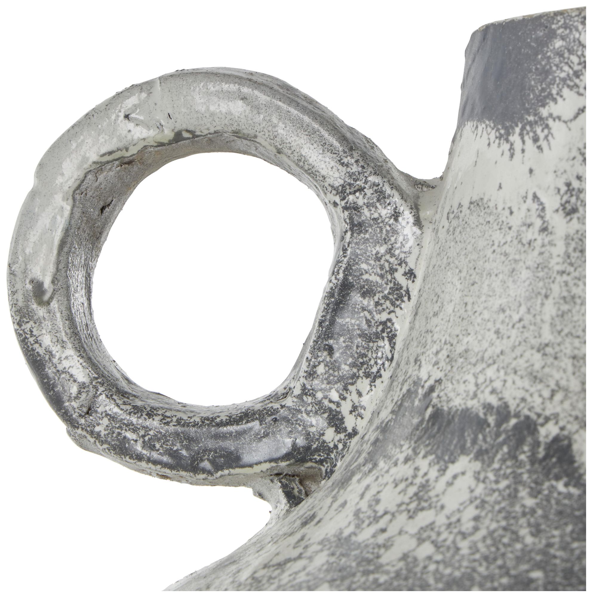 Image 4 Light Gray Paper Mache Eclectic Vase, 12" x 11" x 15" more views