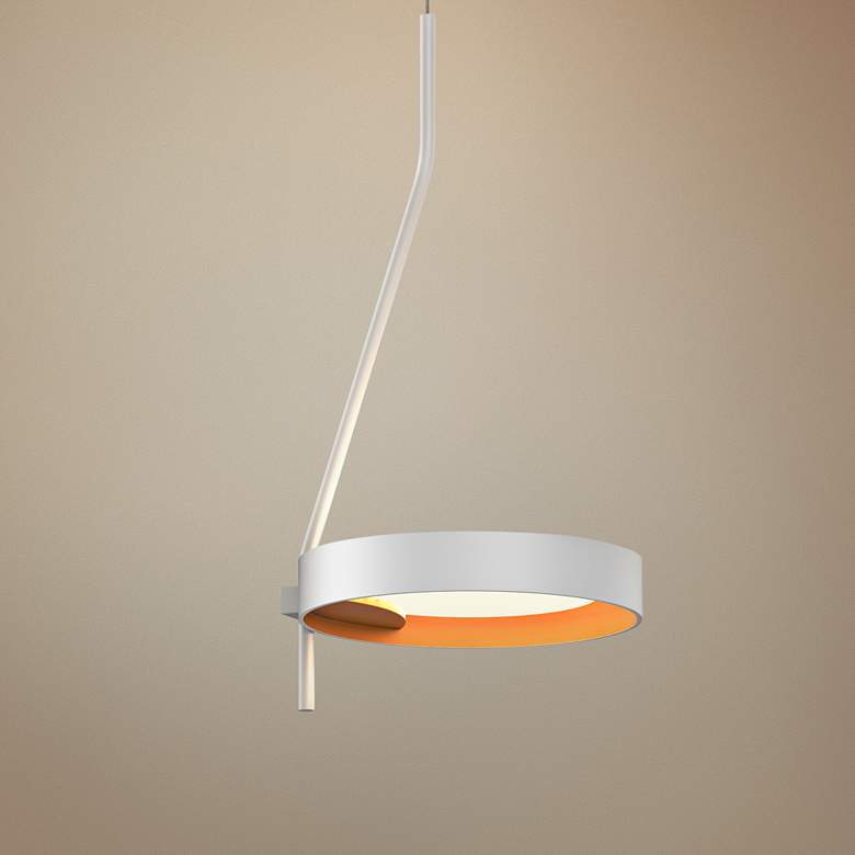 Image 1 Light Guide Ring 7 3/4" Wide Satin White LED Mini Pendant