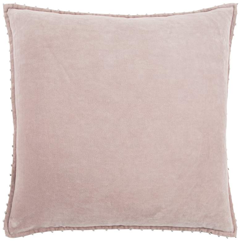 Image 1 Light Pink Cotton 22 inch Square Throw Pillow