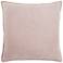 Light Pink Cotton 22" Square Throw Pillow