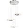 Light Ray 17" Wide Brushed Nickel LED Multi Light Pendant