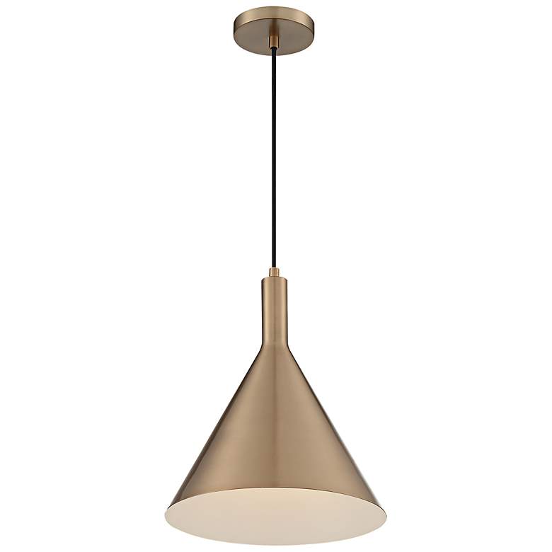 Image 3 Lightcap; 1 Light; Large Pendant Fixture; Burnished Brass Finish more views