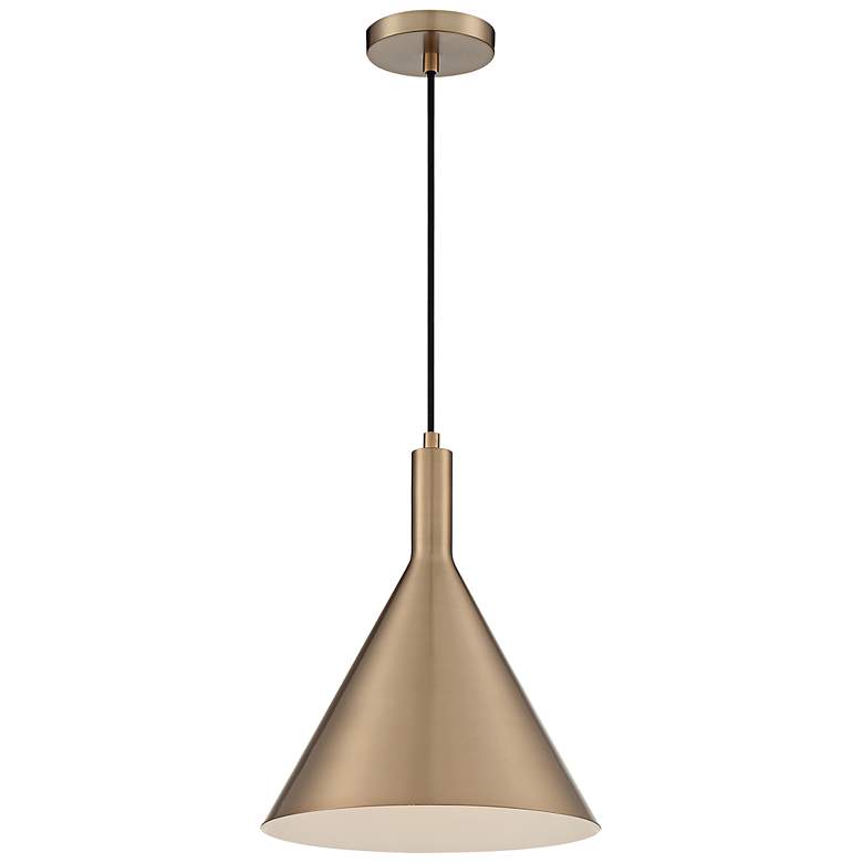 Image 5 Lightcap; 1 Light; Large Pendant Fixture; Burnished Brass Finish more views