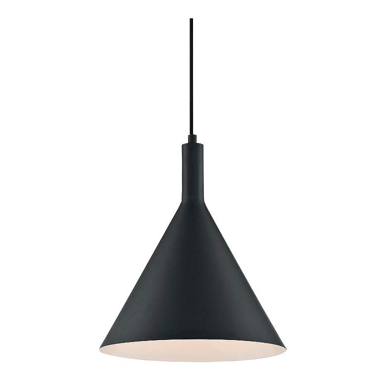 Image 1 Lightcap; 1 Light; Large Pendant Fixture; Matte Black Finish