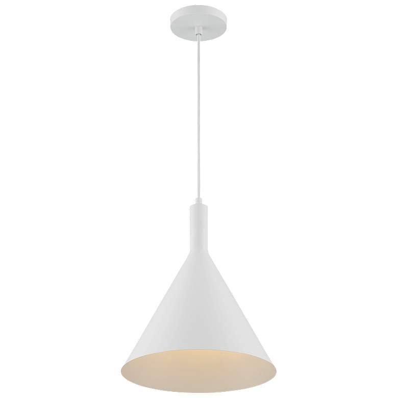 Image 1 Lightcap; 1 Light; Large Pendant Fixture; Matte White Finish