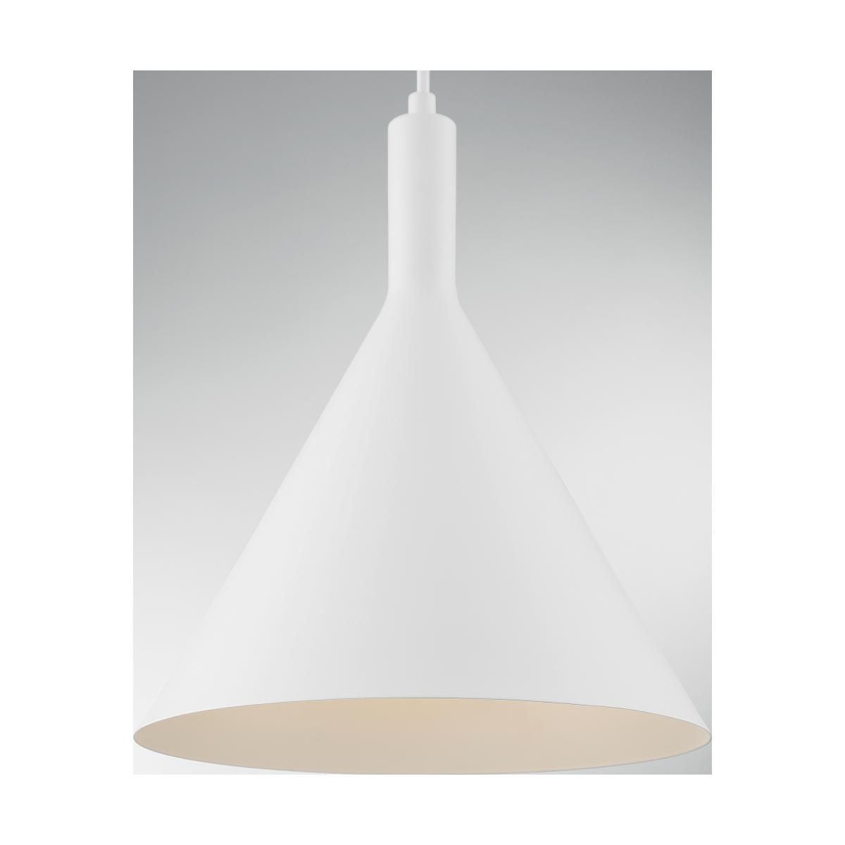Image 3 Lightcap; 1 Light; Large Pendant Fixture; Matte White Finish more views