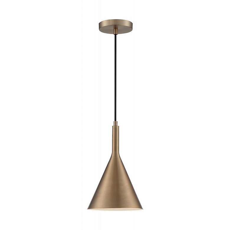 Image 6 Lightcap; 1 Light; Small Pendant Fixture; Burnished Brass Finish more views