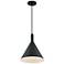 Lightcap 12" Wide Matte Black Mini Pendant