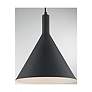 2_Lightcap 12" Wide Matte Black Mini Pendant more views