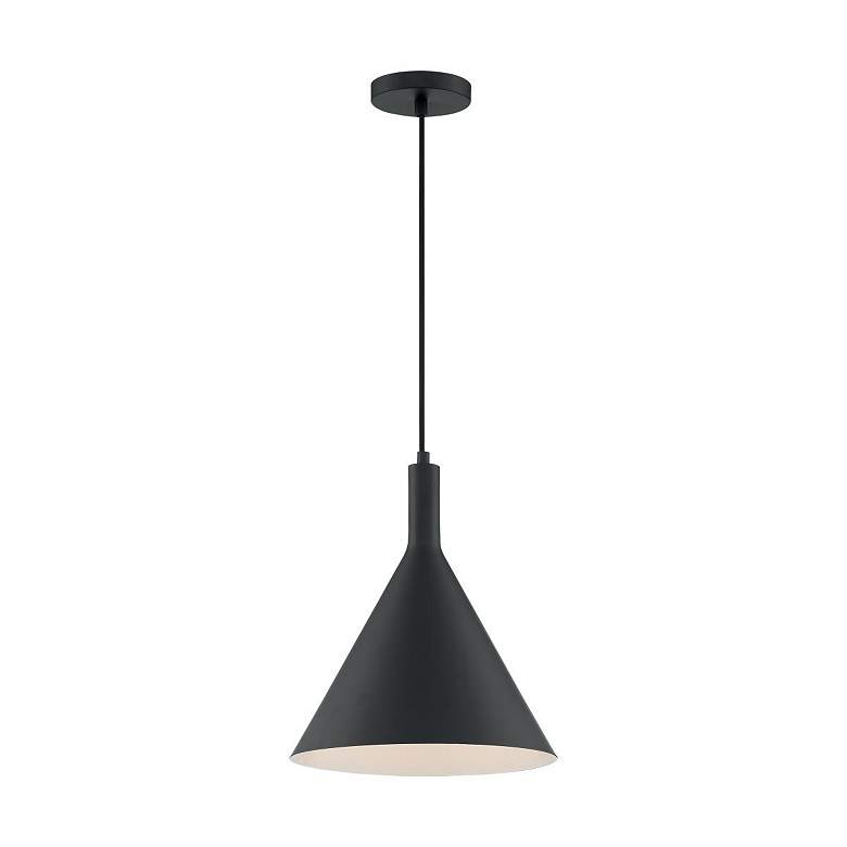 Image 5 Lightcap 12" Wide Matte Black Mini Pendant more views